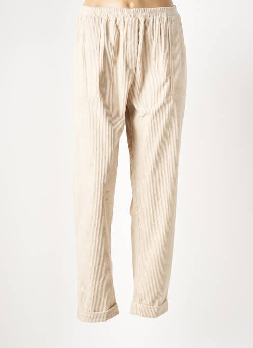 Pantalon slim beige FRANCK ANNA pour femme