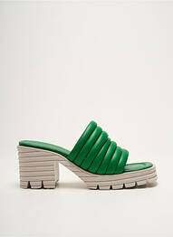 Mules/sabots tissage satiné talon de 7 à 9cm vert KENNEL UND SCHMENGER femme