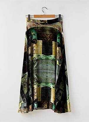 Jupe longue imprimé fantaisie noir UNBREAK.IT femme