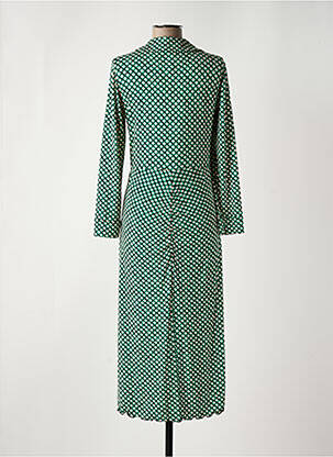 Robe longue manches longues manches longues vert DIANE VON FURSTENBERG femme