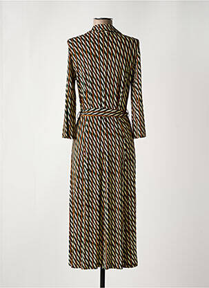 Robe longue manches longues manches longues marron SIYU femme