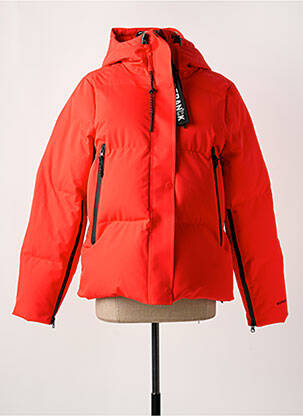 Doudoune poches a capuche rouge GOFRANCK femme
