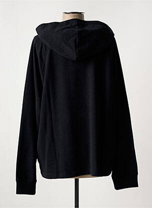 Sweat-shirt à capuche tissage jersey manches longues noir JUVIA femme