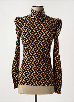 Pull col roulé coupe cintrée manches longues noir DIANE VON FURSTENBERG femme