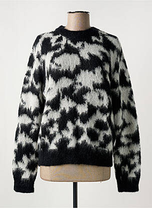 Pull coupe droite manches longues noir MALIPARMI femme