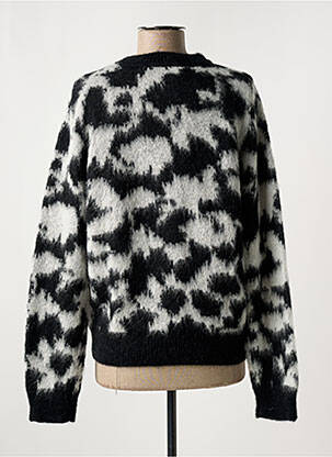 Pull coupe droite manches longues noir MALIPARMI femme