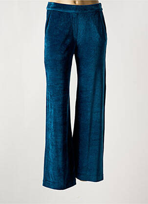 Pantalon large poches taille normale bleu MAJESTIC FILATURES femme