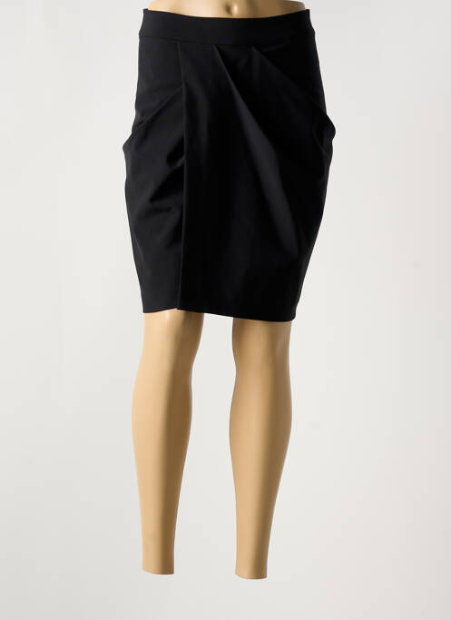 Jupe mi-longue taille normale noir DONDUP femme
