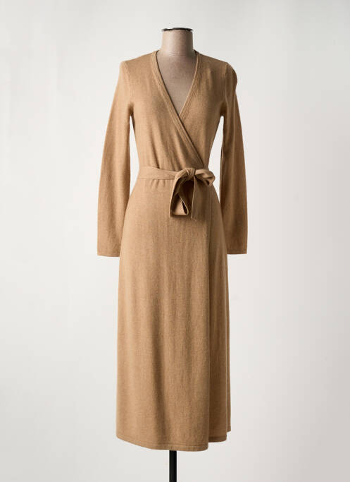 Robe longue marron DIANE VON FURSTENBERG pour femme