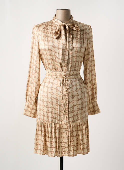 Robe mi-longue beige NENETTE pour femme