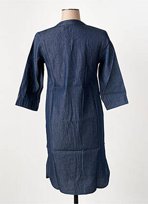 Robe mi-longue manches 3/4 manches 3/4 bleu LE BOUDOIR D'EDOUARD femme