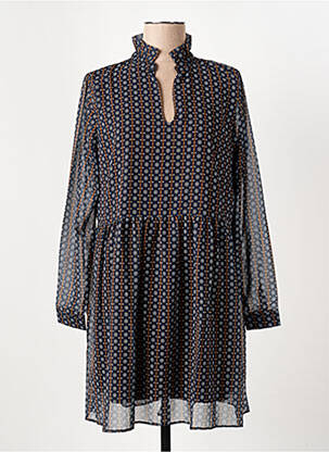 Robe courte manches longues manches longues bleu LE BOUDOIR D'EDOUARD femme