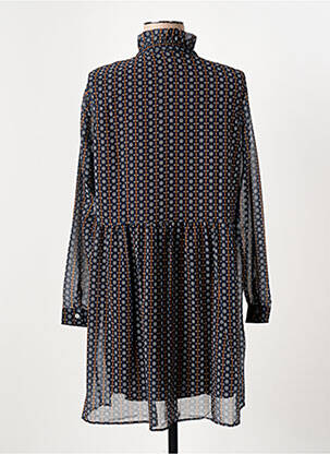 Robe courte coupe fluide manches longues bleu LE BOUDOIR D'EDOUARD femme