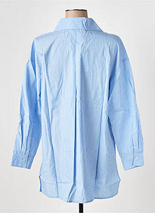 Tunique manches longues col chemisier bleu LE BOUDOIR D'EDOUARD femme