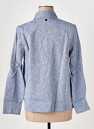 Chemisier coupe cintrée manches longues bleu LE BOUDOIR D'EDOUARD femme
