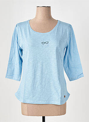 T-shirt manches 3/4 manches 3/4 bleu LE BOUDOIR D'EDOUARD femme