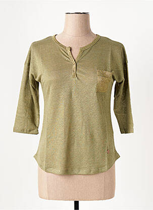 T-shirt manches 3/4 manches 3/4 vert LE BOUDOIR D'EDOUARD femme