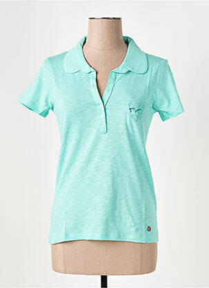 Polo stretch manches courtes vert LE BOUDOIR D'EDOUARD femme