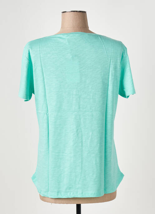 T-shirt col v manches courtes vert LE BOUDOIR D'EDOUARD femme