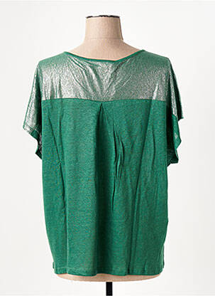 T-shirt coupe droite manches courtes vert LE BOUDOIR D'EDOUARD femme