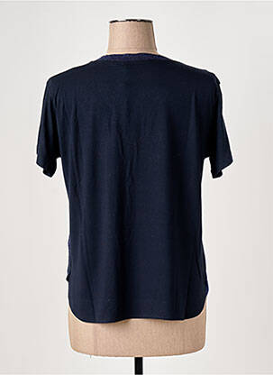 T-shirt col v manches courtes bleu LE BOUDOIR D'EDOUARD femme