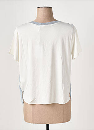 T-shirt col v manches courtes gris LE BOUDOIR D'EDOUARD femme