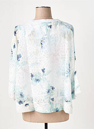 Blouse légère et transparente manches 3/4 blanc LE BOUDOIR D'EDOUARD femme