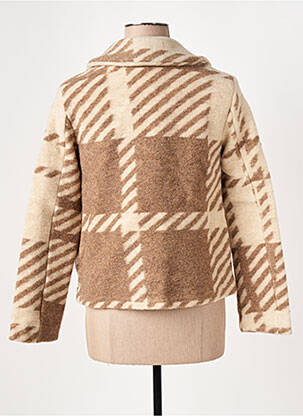 Manteau court coupe droite sans capuche beige LE BOUDOIR D'EDOUARD femme