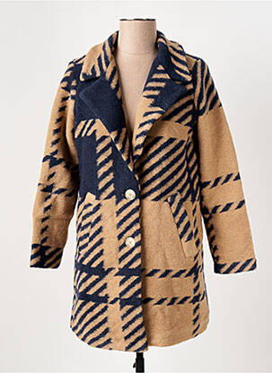 Manteau long coupe cintrée sans capuche marron LE BOUDOIR D'EDOUARD femme