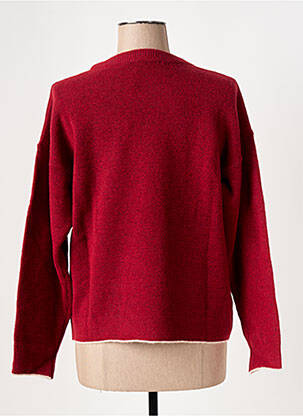 Pull tissage chiné manches longues rouge LE BOUDOIR D'EDOUARD femme