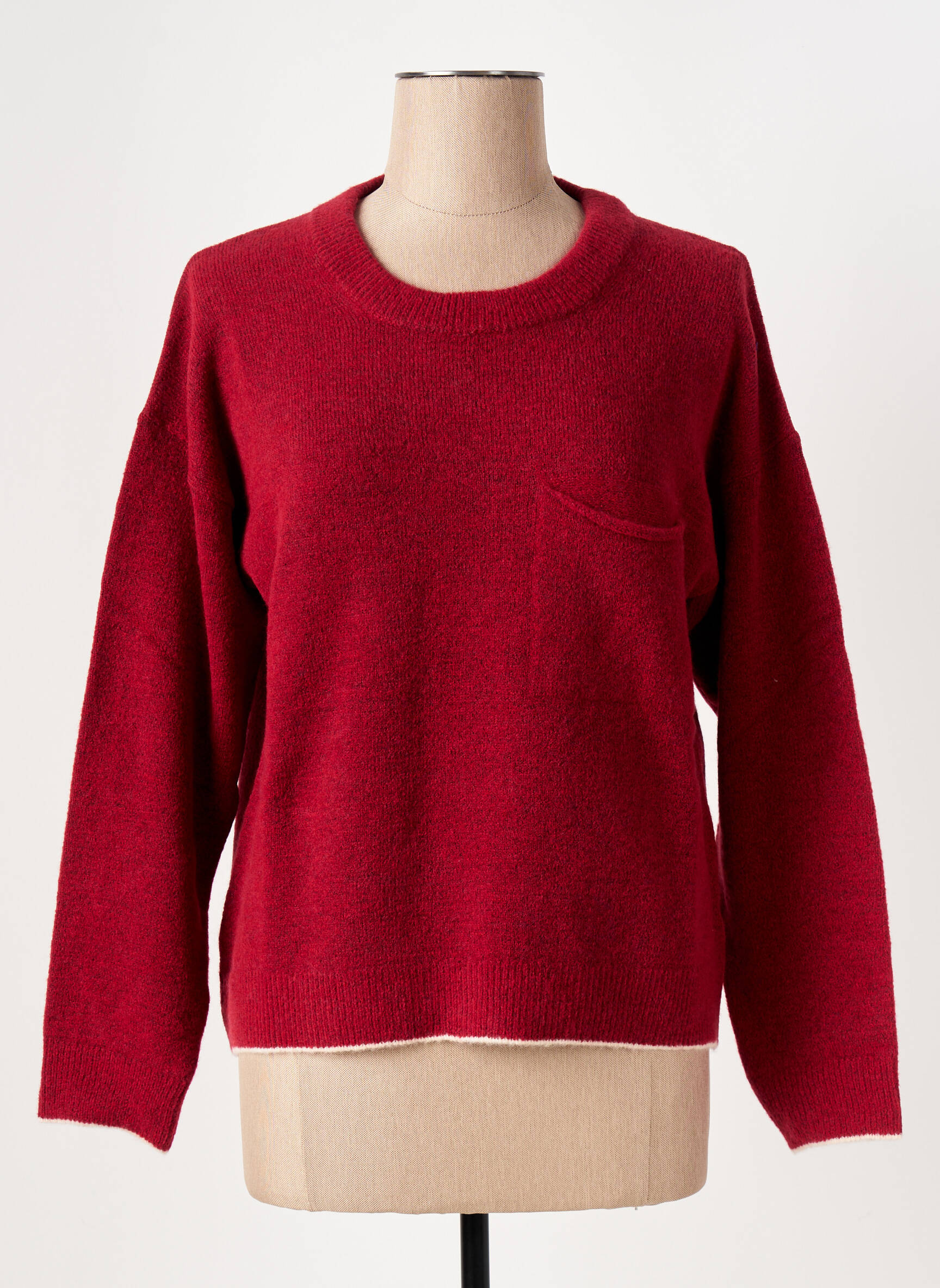 Pull Tissage Chiné Rouge Le Boudoir D'edouard Femme 2551783