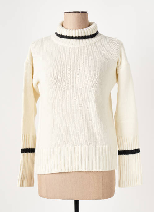 Pull col roulé beige LE BOUDOIR D'EDOUARD pour femme
