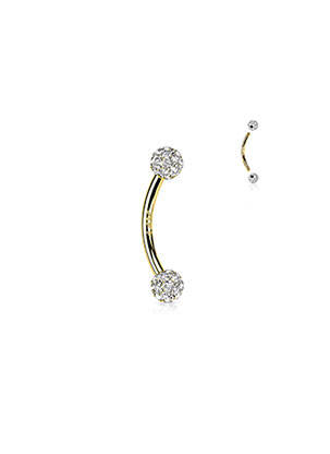 Piercing ornement oxyde de zirconium or TATA GISELE femme