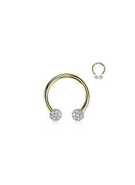 Piercing ornement oxyde de zirconium or TATA GISELE femme