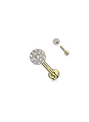 Piercing ornement oxyde de zirconium or TATA GISELE femme