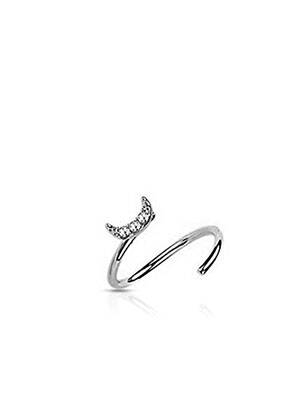 Piercing ornement oxyde de zirconium argent TATA GISELE femme
