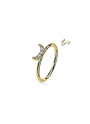 Piercing ornement oxyde de zirconium or TATA GISELE femme