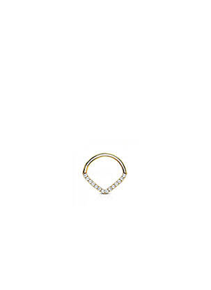 Piercing ornement oxyde de zirconium or TATA GISELE femme