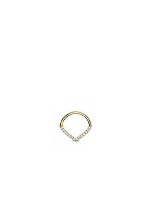 Piercing ornement oxyde de zirconium or TATA GISELE femme