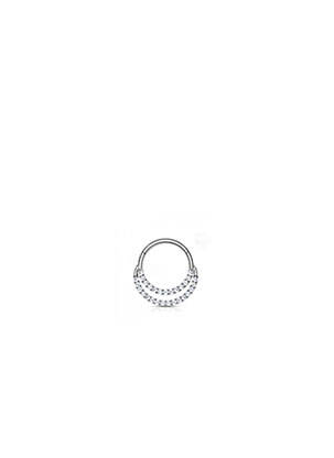 Piercing ornement oxyde de zirconium argent TATA GISELE femme