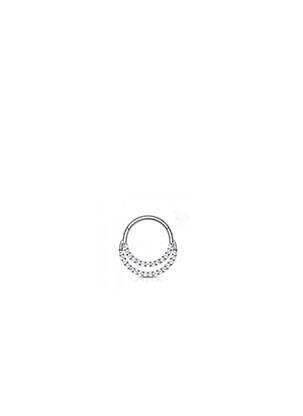 Piercing ornement oxyde de zirconium argent TATA GISELE femme