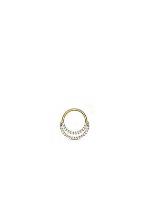 Piercing ornement oxyde de zirconium or TATA GISELE femme