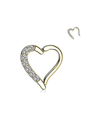 Piercing ornement oxyde de zirconium or TATA GISELE femme