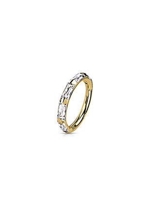 Piercing ornement oxyde de zirconium or TATA GISELE femme