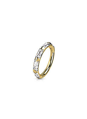 Piercing ornement oxyde de zirconium or TATA GISELE femme