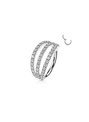 Piercing ornement oxyde de zirconium argent TATA GISELE femme