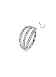 Piercing ornement oxyde de zirconium argent TATA GISELE femme