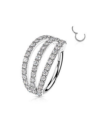 Piercing ornement oxyde de zirconium argent TATA GISELE femme