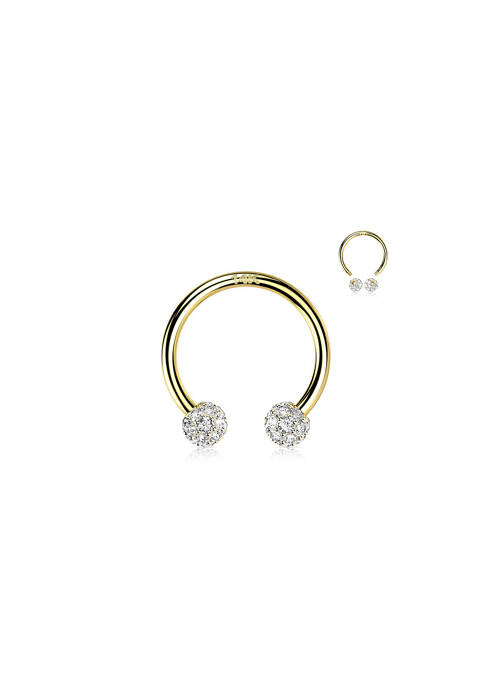 Piercing ornement oxyde de zirconium or TATA GISELE femme
