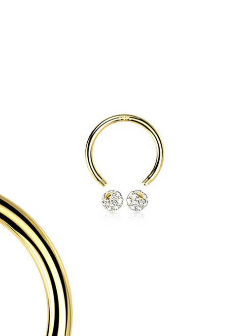 Piercing ornement oxyde de zirconium or TATA GISELE femme